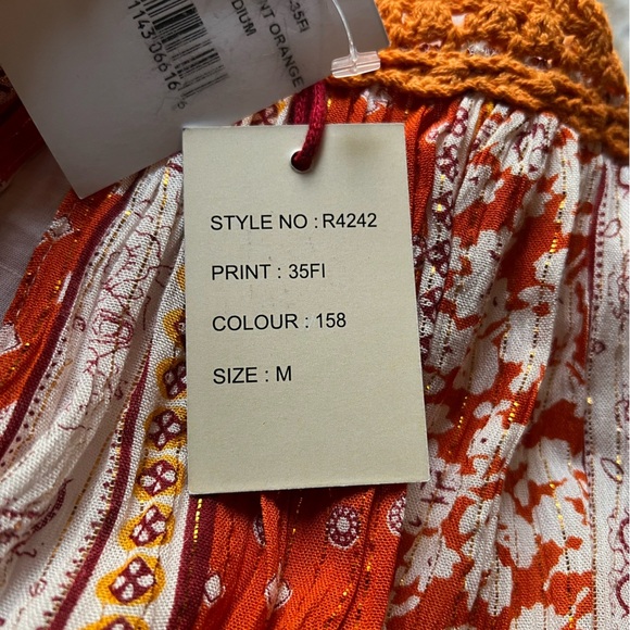 Raga Sun Strappy Dress Sun Canyon Metallic Tank Dress Size M - Picture 9 of 13